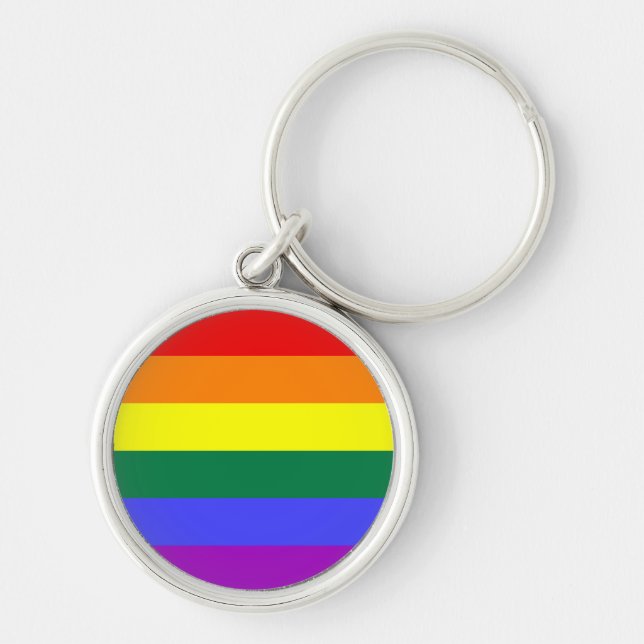 Rainbow Pride Flag Key Ring (Front)