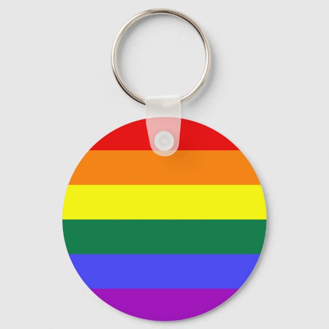 Rainbow Pride Flag Keychain (Front)