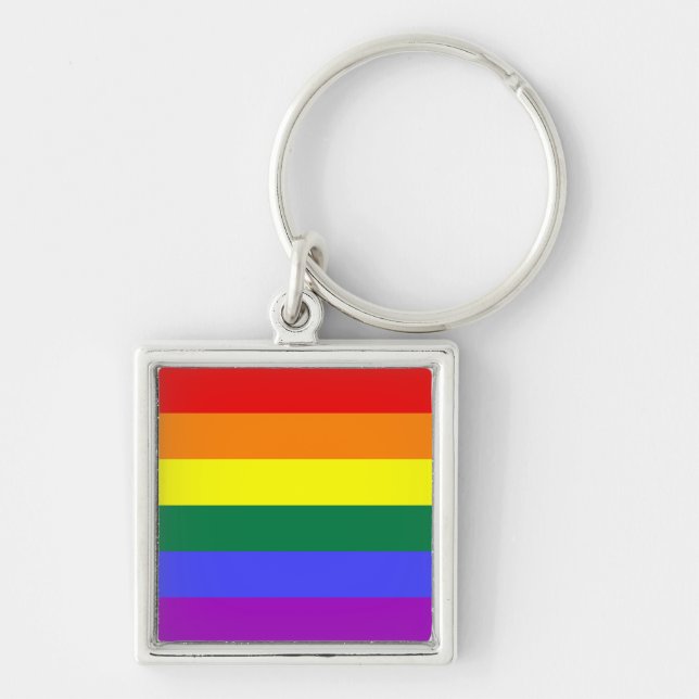 Rainbow Pride Flag Keychain (Front)