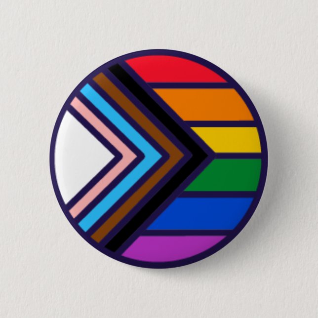Rainbow Pride Flag LGBTQ+ 6 Cm Round Badge (Front)