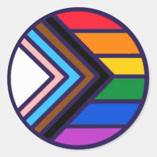 Rainbow Pride Flag LGBTQ+ Classic Round Sticker