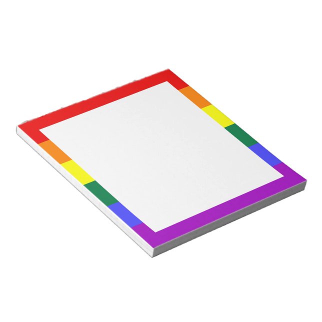 Rainbow Pride Flag Notepad (Angled)