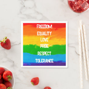 Rainbow Pride Flag Party Napkins – LGBTQ+ Decor