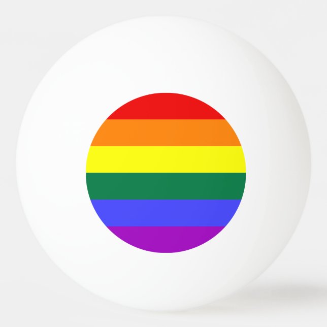 Rainbow Pride Flag Ping Pong Ball (Back)