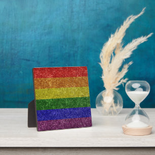 Rainbow pride flag plaque