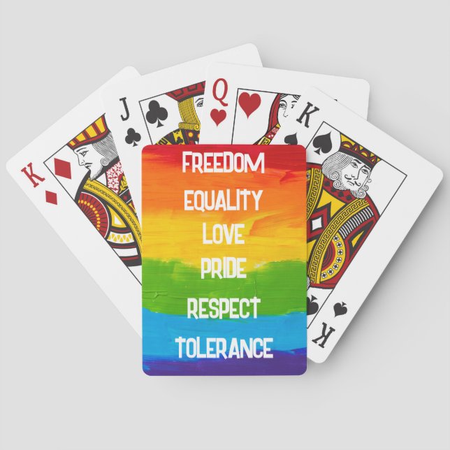 Rainbow Pride Flag Poker Cards – Colourful LGBT (Back)