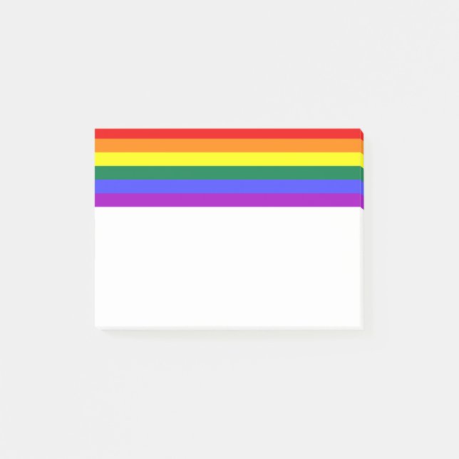 Rainbow Pride Flag Post-it Notes (Front)
