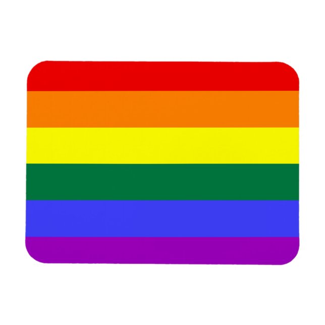 Rainbow Pride Flag Premium Magnet (Horizontal)