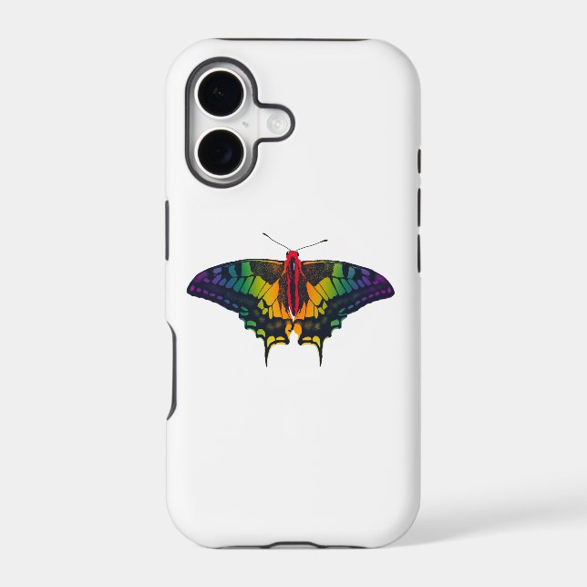 Rainbow Pride Flag Swallowtail Butterfly (Back)