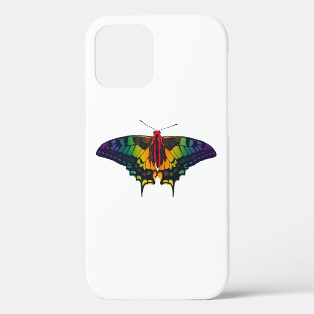 Rainbow Pride Flag Swallowtail Butterfly Case-Mate iPhone Case (Back)