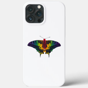 Rainbow Pride Flag Swallowtail Butterfly iPhone 13 Pro Max Case