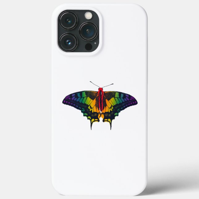 Rainbow Pride Flag Swallowtail Butterfly Case-Mate iPhone Case (Back)