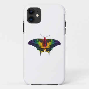 Rainbow Pride Flag Swallowtail Butterfly iPhone 11 Case