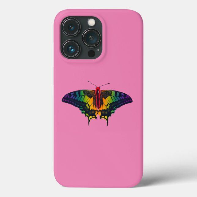 Rainbow Pride Flag Swallowtail Butterfly Case-Mate iPhone Case (Back)