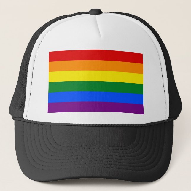 Rainbow Pride Flag Trucker Hat (Front)