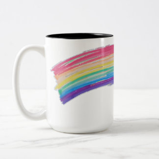 Rainbow Pride Flag Two-Tone Coffee Mug