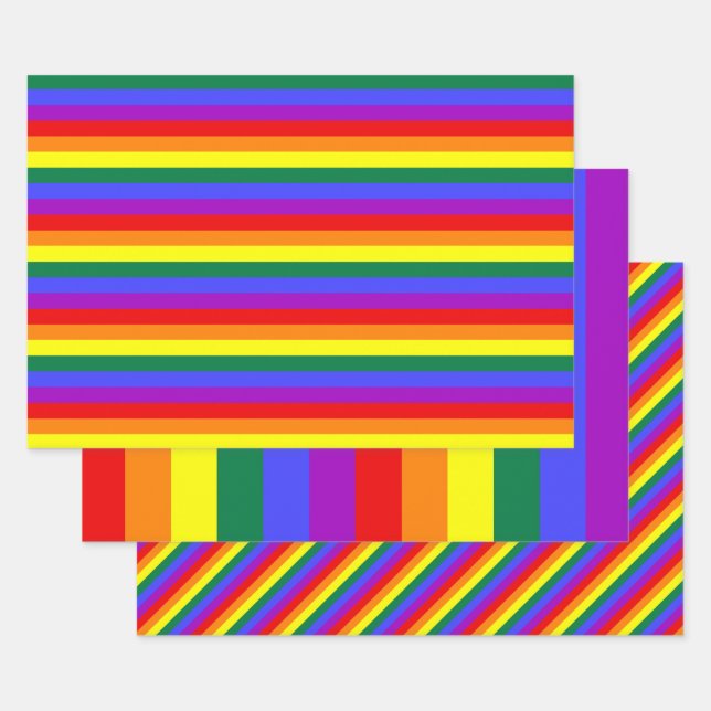 Rainbow Pride Flag Wrapping Paper Sheet (Set)