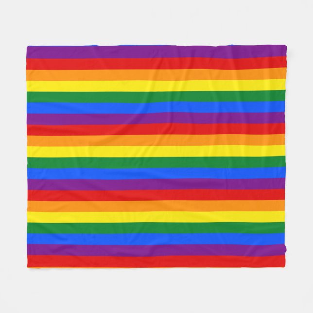 Rainbow Pride Fleece Blanket (Front (Horizontal))