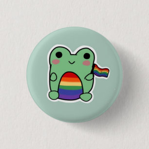 Rainbow Pride Froggie Button