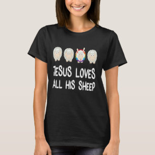 Rainbow Pride Gay Christian LGBTQ+ Jesus Loves All T-Shirt