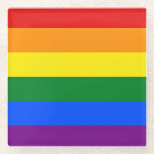 Rainbow Pride Glass Coaster