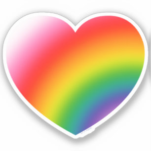 Rainbow Pride Gradient Heart