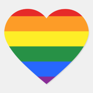 Rainbow Pride Heart Sticker