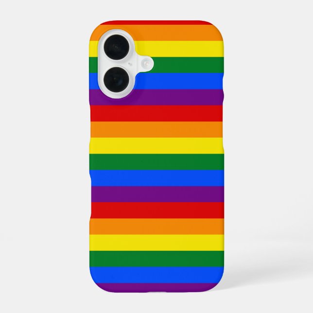 Rainbow Pride iPhone 16 Case (Back)