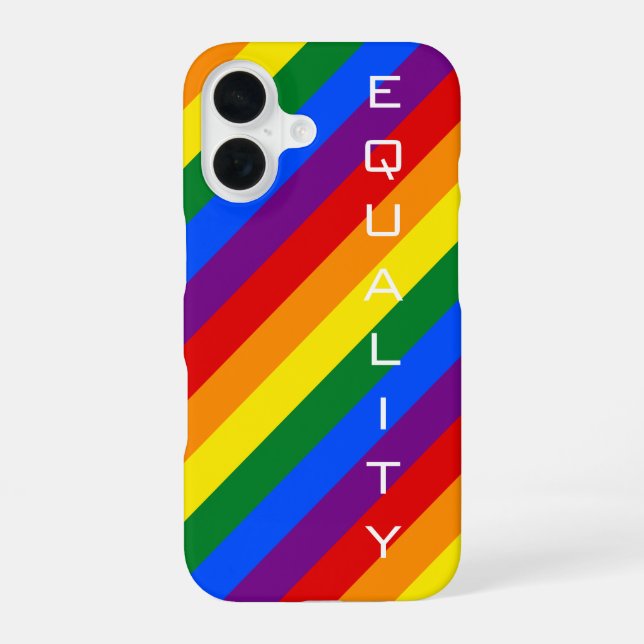 Rainbow Pride iPhone 16 Case (Back)