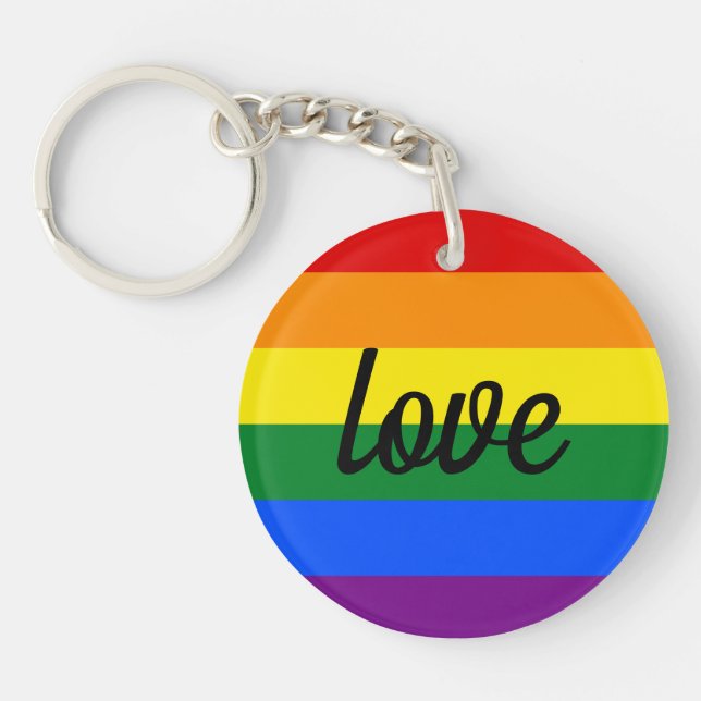 Rainbow Pride Key Ring (Front)
