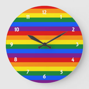 Rainbow Pride Large Clock