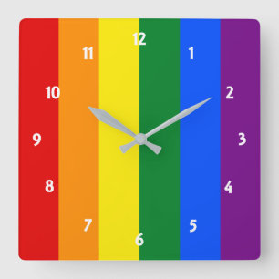 Rainbow Pride Large Clock
