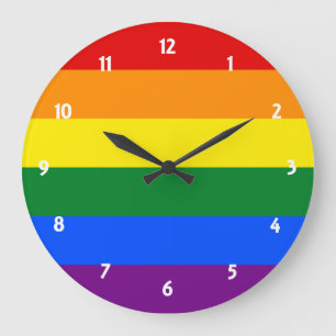 Rainbow Pride Large Clock