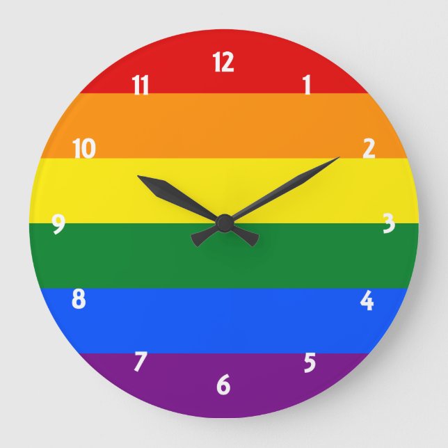 Rainbow Pride Large Clock (Front)