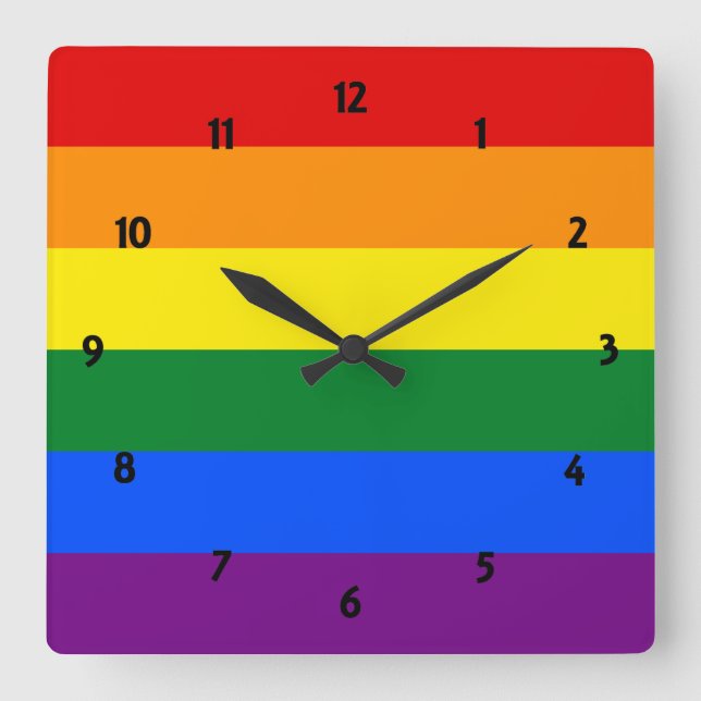 Rainbow Pride Large Clock (Front)