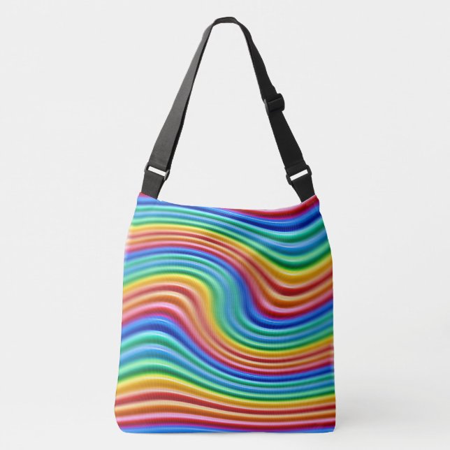Rainbow Pride large Tote Bag. (Front)