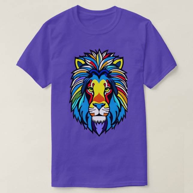 Rainbow Pride Lion 13 T-Shirt (Design Front)