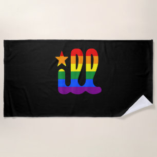Rainbow Pride Love ill Philadelphia Philly Gay Pri Beach Towel