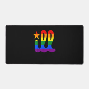 Rainbow Pride Love ill Philadelphia Philly Gay Pri Desk Mat