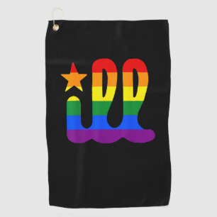 Rainbow Pride Love ill Philadelphia Philly Gay Pri Golf Towel