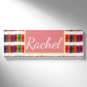 Rainbow pride month back to school add name text tag