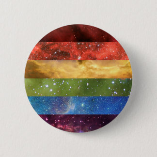Rainbow pride nebula flag pin