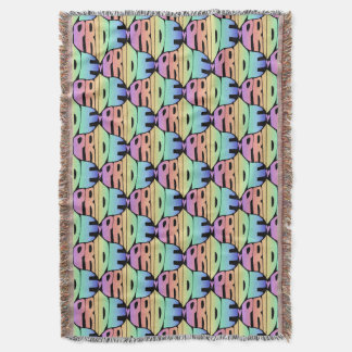 rainbow pride ogee pattern hand lettered throw blanket