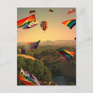 Rainbow Pride Over the Sonoma Valley Postcard