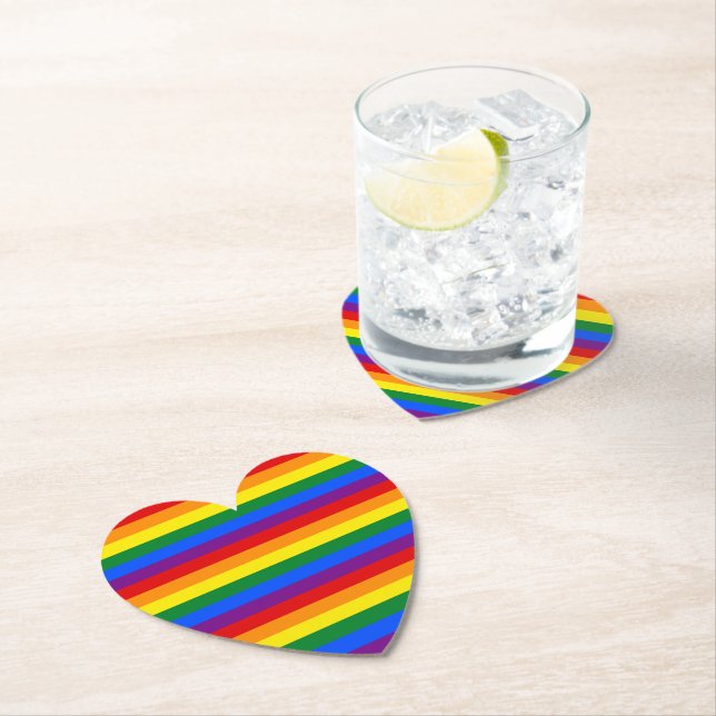 Rainbow Pride Paper Coaster (Insitu)