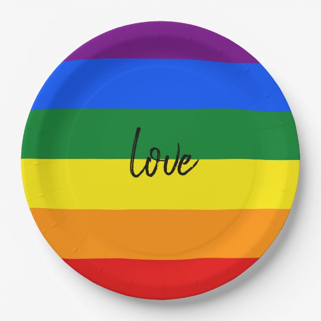 Rainbow Pride Paper Plate (Front)