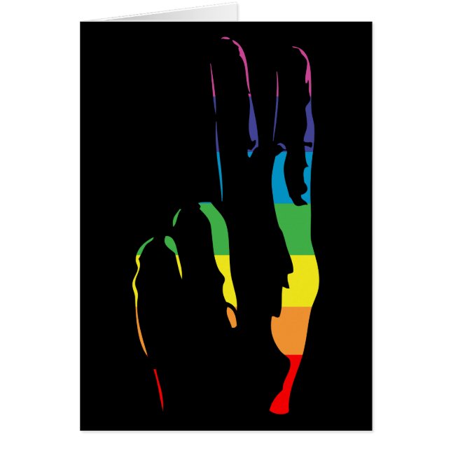 rainbow pride peace sign (Front)