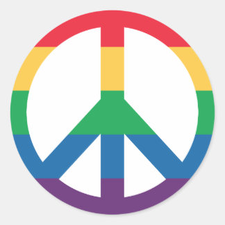 Rainbow Pride Peace Sign Sticker Sheet