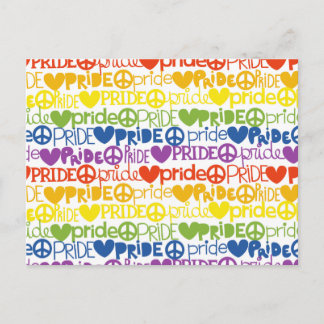 rainbow pride postcard