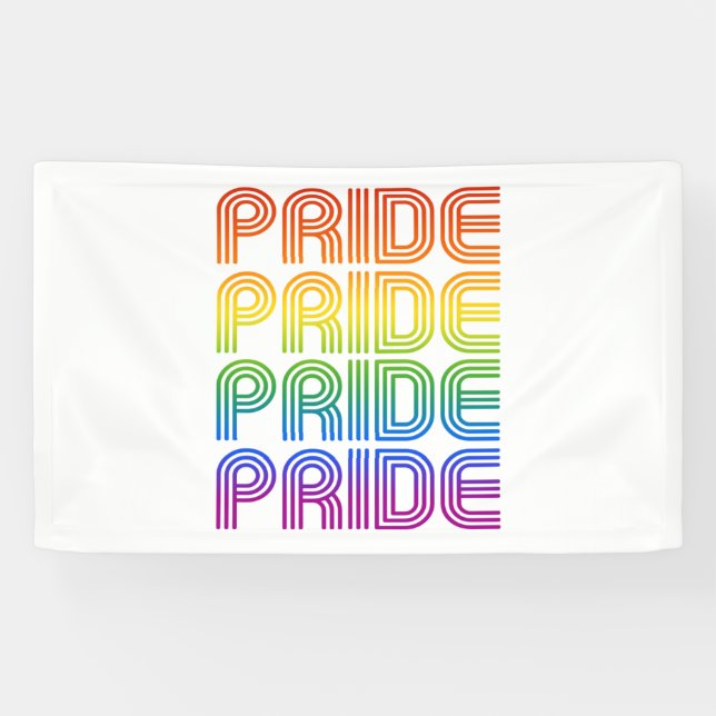 Rainbow Pride Retro Banner (Horizontal)